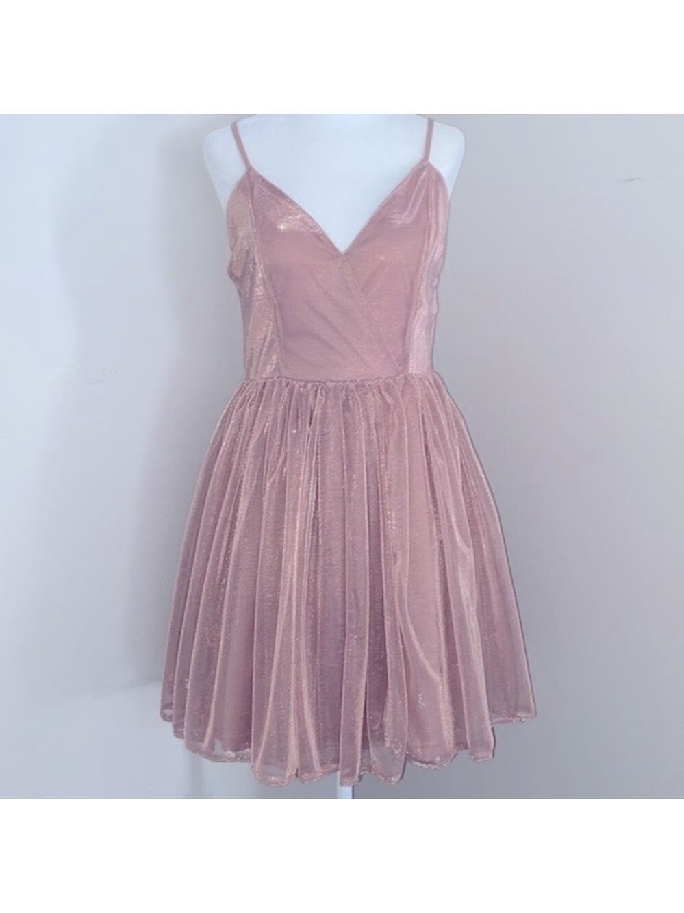 Charlotte Russe Y2K rose gold party dress